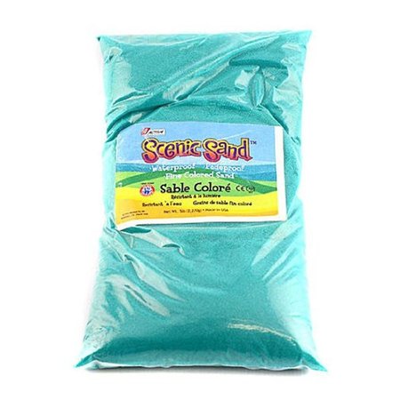 SCENIC SAND Activa 5 lbs Bag of Colored Sand, Turquoise SC81441